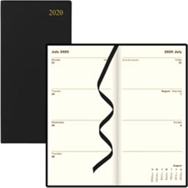 Rediform Rediform REDC38SUBK Letts Leather Weekly & Monthly Pocket Planner; Black REDC38SUBK